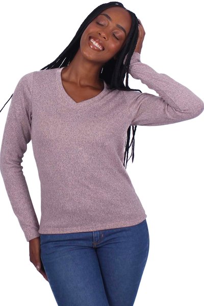 blusa la gola v rosa 2