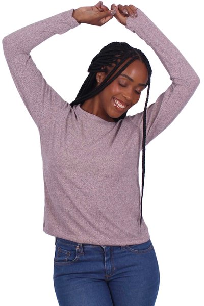 blusa la gola redonda rosa 1