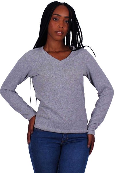 blusa la gola v mescla claro 2