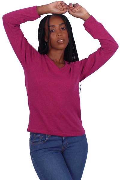 blusa la gola v pink 1