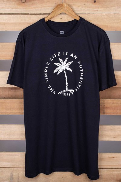 camiseta marinho the simple life plus 2