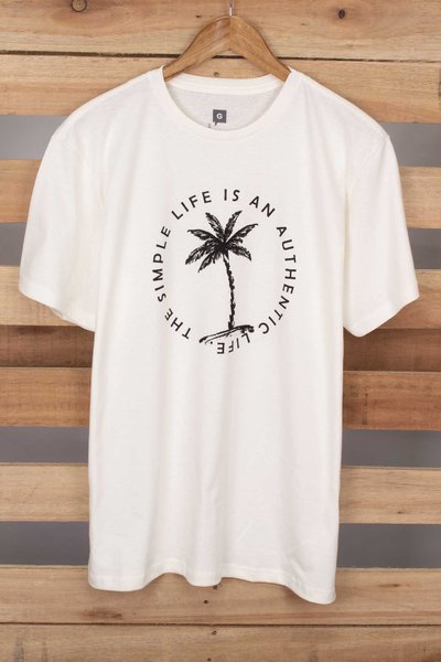 camiseta off white the simple life adulto