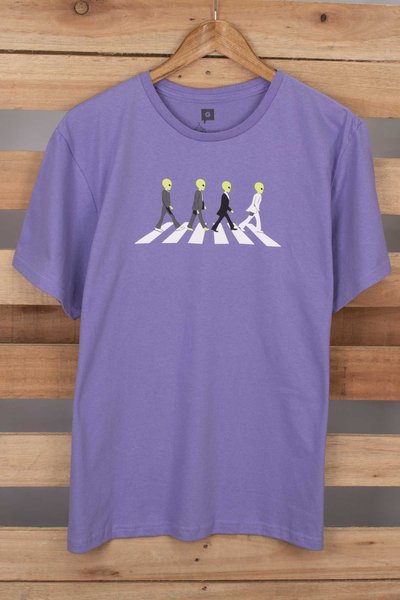 camiseta roxa alien walk adulto 2
