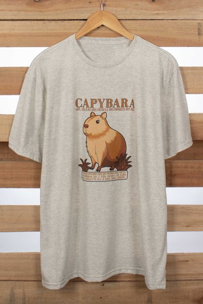 camiseta capybara mescla claro 2