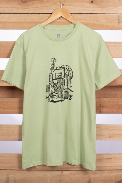 camiseta adulto plys cactus verde claro