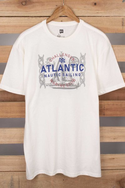 camiseta atlantic off white plus size