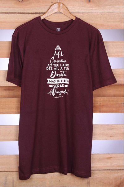camiseta mil cairao vinho plus size