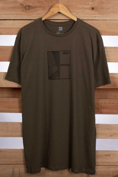 camiseta next verde militar plus size 2