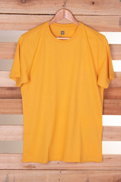 camiseta basica mostarda
