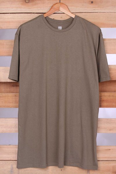 camiseta basica plus size verde militar