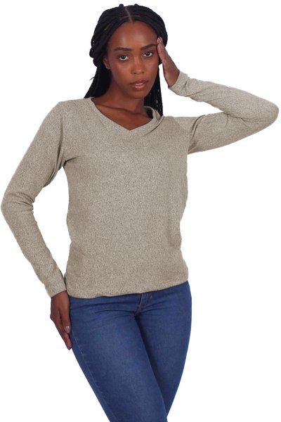 blusa la gola v mescla claro2