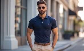 camiseta polo masculina como escolher