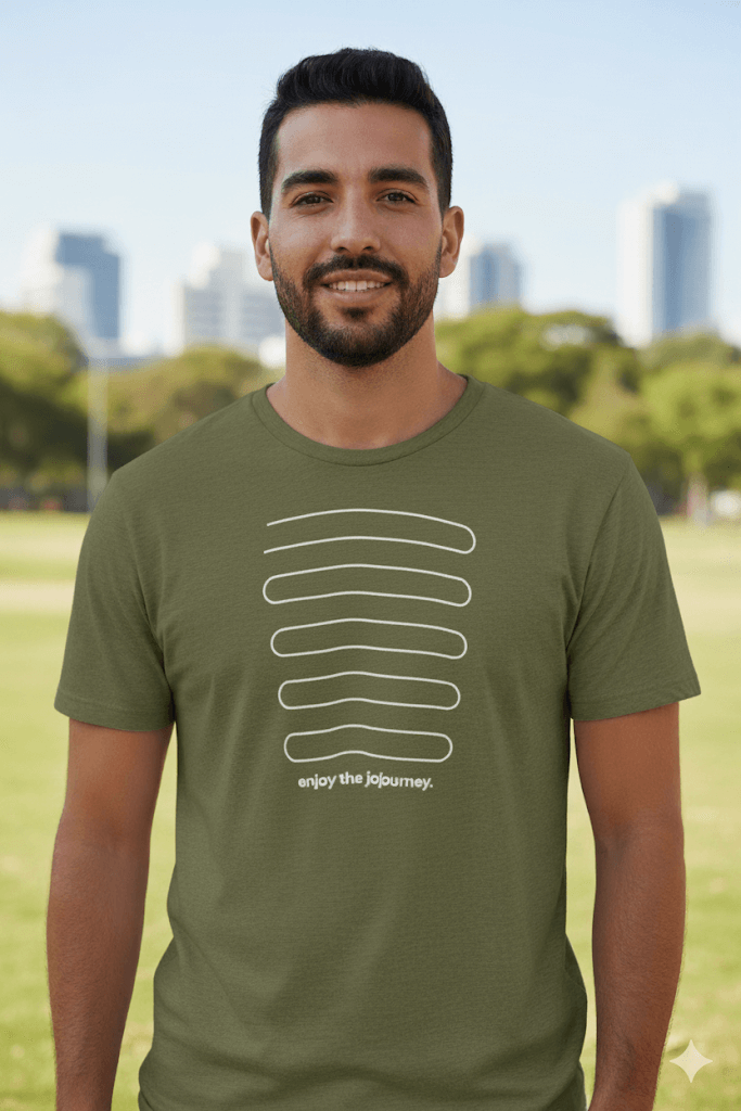 Homem usando camiseta verde