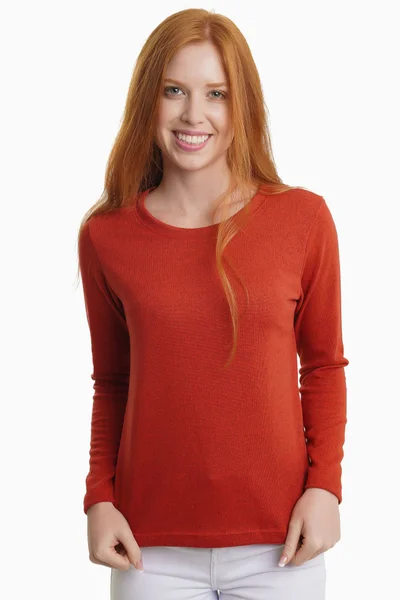 Mulher usando blusa de la