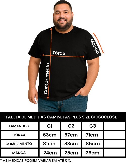 Camiseta Masculina Smile Blink - Plus Size
